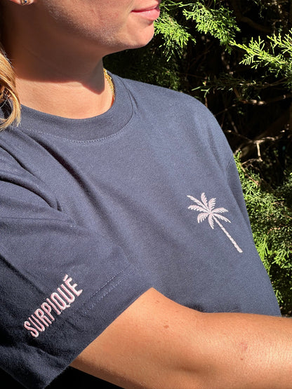 T-shirt brodé Palmier