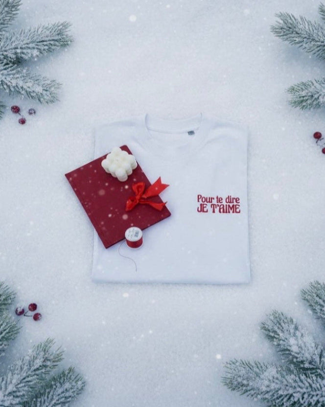 T-shirt brodé Pour te dire Je t'aime